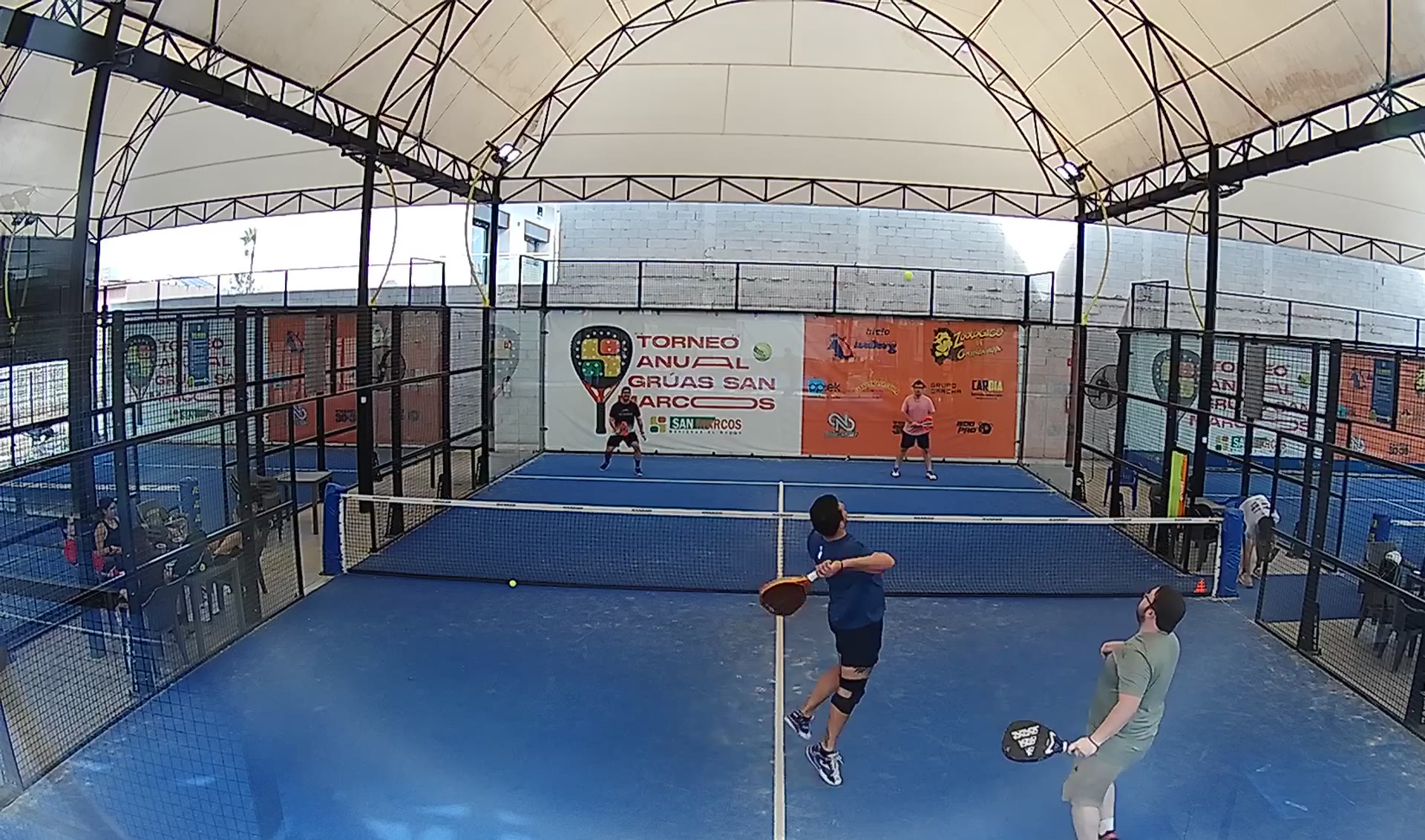 Vista de la cancha desde una cámara instalada por nosotros